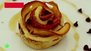 How to make - Apple Cake - Hướng dẫn c&aacute;ch l&agrave;m b&aacute;nh T&aacute;o hoa hồng - YUP Media