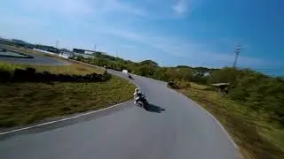 DJI AVATA - FULL SPEED SUPER BIKE  CHASING  CAMERA VIEW 45 DEGREE