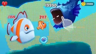 Fishdom 🐠 ads Mini Games 49.3 New update. Hungry fish video gameplay Hadi gaming yt