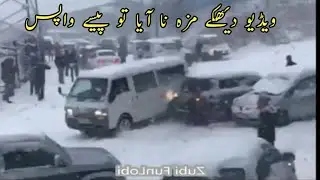 Murree snowfall 2020| Cars slipping on snow| Slippery road | cars slide | v funny video
