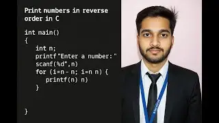 print reverse order  how to print number in reverse mode in c language @ApnaCoderDeepak