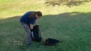 Trying out the HIAARO Port Disc Golf Basket and Harp from Westside Discs