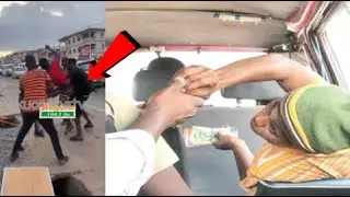 15% reduction fare brouhaha, f!ght between Trotro Drivers & Passengers