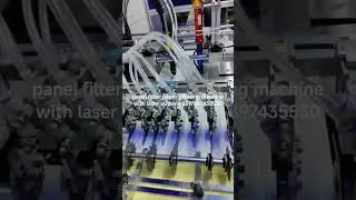 panel filter paper pleating machine with laser cutter #airfiltermakingmachine