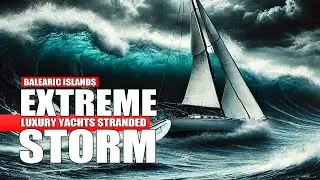 Extreme Storm Strands Luxury Yachts in Balearic  | Dramatic Footage