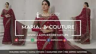MARIA. B. Couture Saree | Red Wine MC-27 | Master Replica | Price Rs 18,500/-
