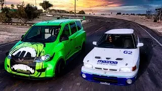 FH5 New Cars: Mazda 323 GT-R 1992 AND Wuling Sunshine S 2013