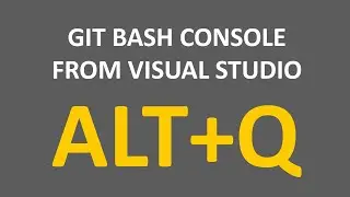 How to start git bash console from visual studio