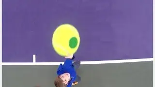 Junior Tennis Aerial Shot of Serve