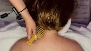 ASMR Sleepy Massage and Hair Play with @FriendswithASMR [No Talking] [With and W/o Rain Sounds]