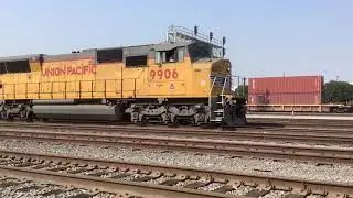 Union Pacific SD59MX #9906 Does a Horn Show at Dolores Yard! (Carson/Long Beach,CA)