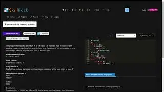 SKILLRACK | DAILY CHALLENGE |14/09/2023| LARGEST POSSIBLE EVEN INTEGER | PROGRAM ID 9427 | PYTHON ||