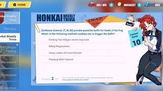Honkai weekly trivia 2 Answers.