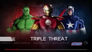 WWE 2K18 Ironman VS Hulk VS Captain America Requested Triple Threat Match