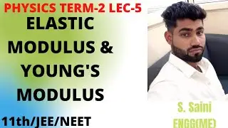Mechanical propertiesof solid cbse 11th term -2 lecl-5 Elastic modulus and young s modulus @physic