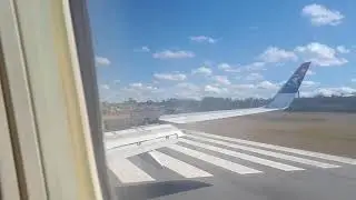 Hard landing at windy East London Airport.