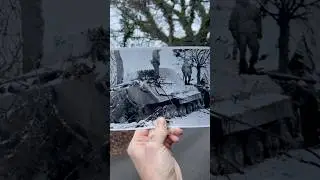 King Tiger 1944 Then and Now #thenandnow #kingtiger #tigertank #WWII #battleofthebulge #history