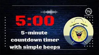 5 Minute Countdown Timer with Beep | Music Practice,Focus, Study, Workout, Meditation, Relax