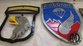 Before and After Coating our Metal Art
