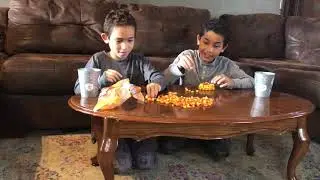 Stacking Candy Corn Stem Challenge