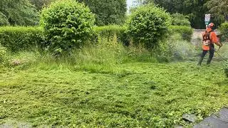 Oregon mulching blade on a stihl fs 100