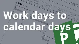 Microsoft Project - Change work days to calendar days - tutorial