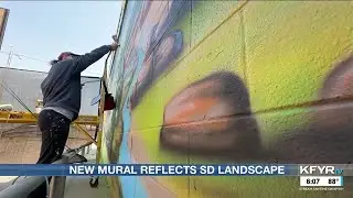 Kansas artist brightens up small South Dakota town with new mural