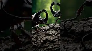 Beetle clash 2.Who&rsquo;s stronger? #beetle #beetlebattle #insectfight #bugbattle #shorts #fyp #epicfight