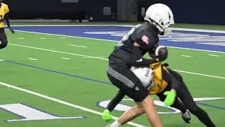 USMILBOWL High School Ice vs Flash 12 20 2025   Ice QB #1 Epic pass completion to #12   First down!