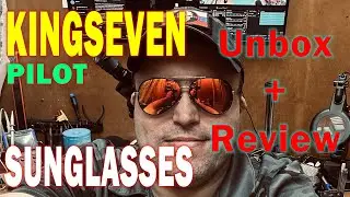 KINGSEVEN PILOT Aviator Polarised Sunglasses, Unboxing and Review