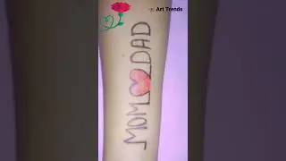 Best tattoo for Mom ❤️ Dad tattoo with heart ❤️ #shorts #ytshorts #parentslove