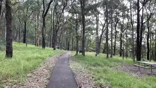 Mountain trail with a great lookout point to a beautiful sunset - V#006