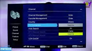 💎 How To Scan Digital TV Channels  On Amcon Tv | Smart TV | Pbteck