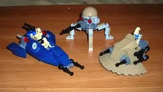 Lego Star Wars MOC: танк-дроид-разведчик, карликовый дроид-паук и дроид-спидер