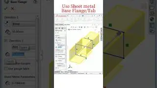How to Use Sheet metal Base Flange/Tab Command | Solidworks Tips Tricks