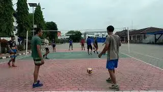 ngeri satpam voli gak kalah saing sama pemain tarkam ternama