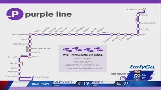 The future of public transit in Indianapolis - is purple; IndyGo set top begin construction on new b