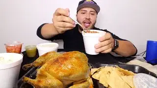 Whole Chicken 🍗 🐓 + BEANS & POTATO SALAD MUKBANG