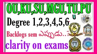Degree Exam Updates//Ts all universities Degree exams2021//fee notification//ou,Ku,su,mgu,ou,Tu//