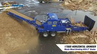 Peterson 1700D Horizontal Grinder in Waste Wood 5 Minutes