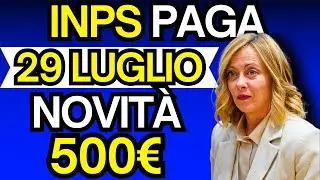 PAGAMENTI INPS 25-29 LUGLIO 2025: BONUS 500&euro; ADI ANTICIPATO e DATE!