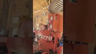 В среду распиливаем пилой на нашем станке Woodmizer LT70.