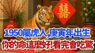 1950年屬虎人，庚寅年出生，你的命這麼好，真想不到！看完你會大吃一驚！#1950年屬虎 #庚寅虎 #屬虎 #生肖虎 #屬虎運勢 #生肖運勢 #命理 #運程 #財運 #晚年運勢 #五行 #風水 #算命