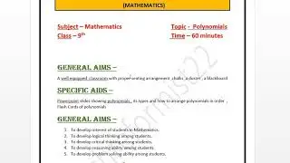 #lessonplan #ICT #mathematics |Mathematics ICT based lesson plan| | B.ed | Polynomials #B.ed