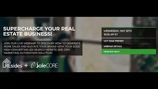 Generate more sales with your REsides MLS IDX search website and CRM marketing automation solution!