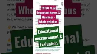 #M.ed exam time table update 2023 #latest #tnteu #Measurement and Evaluation #model question paper