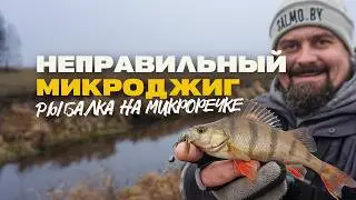 Рыбалка на Микроречке Зимой Щука и Окунь на Спиннинг Неправильный Микроджиг