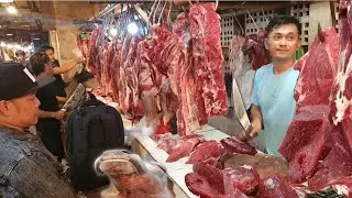 PROSES MEMOTONG DAGING SAPI UNTUK BAKSO❗️DAGING SAPI TERBAIK DI PASAR SENEN JAKARTA