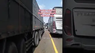 Kru Bus Rapi dan Supir Truck Nyaris Baku hantam #viral #viralvideo #bus