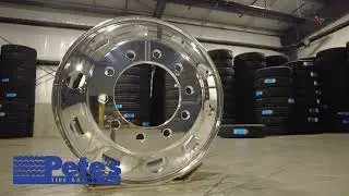 22.5X8.25 FORGED ALUMINUM HUB PILOT TRUCK WHEEL - MIRROR POLISHED BOTH SIDES